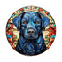 Labrador Black Glass Suncatcher Worktop Saver